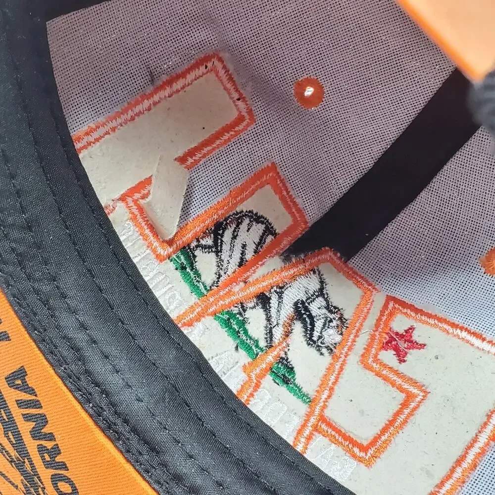 Cali California Republic Orange and Black snapback hat in Great used condition